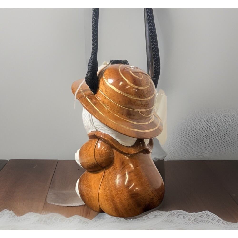 NWT ULTRA RARE Timmy Woods Beverly Hills Dolly Duck Z Wooden Purse with Dust Bag - Picture 8 of 16